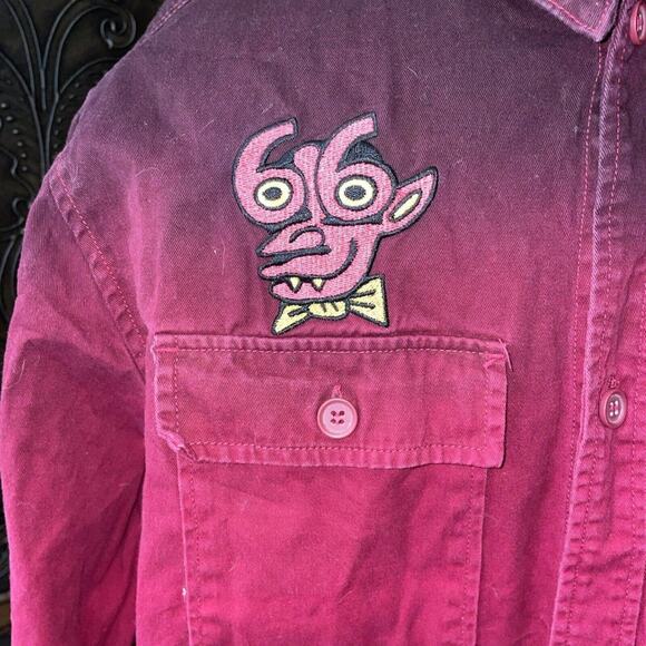 Killler Acid Maroon Button Up Vintage Shirt HTF Men's Size S‎ 100% Cotton - Picture 3 of 7